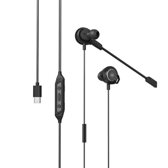 WK Design - WK Design In-Ear Gaming USB-C - Svart