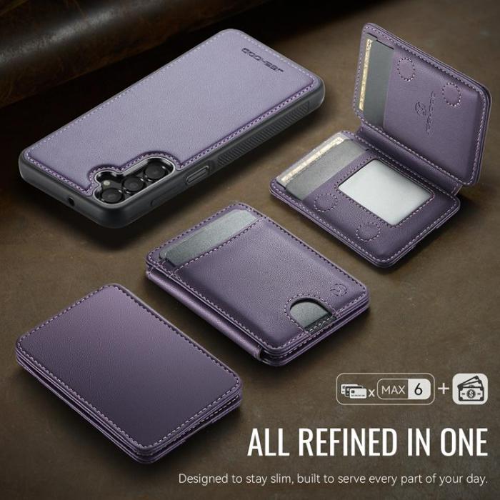 OEM - JEEHOOD Samsung Galaxy A16 4G/5G Mobilskal Konstläder - Lila