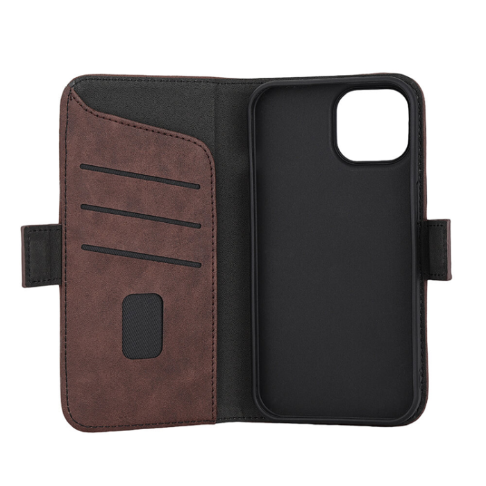 GEAR - Gear iPhone 15 Plånboksfodral Magsafe 3 Kortfack - Brun