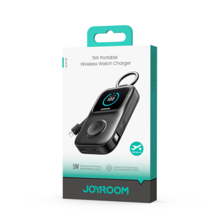 Joyroom - Joyroom Powerbank 5000mAh JR-W19 med 5W Trådlös Klockladdning - Svart