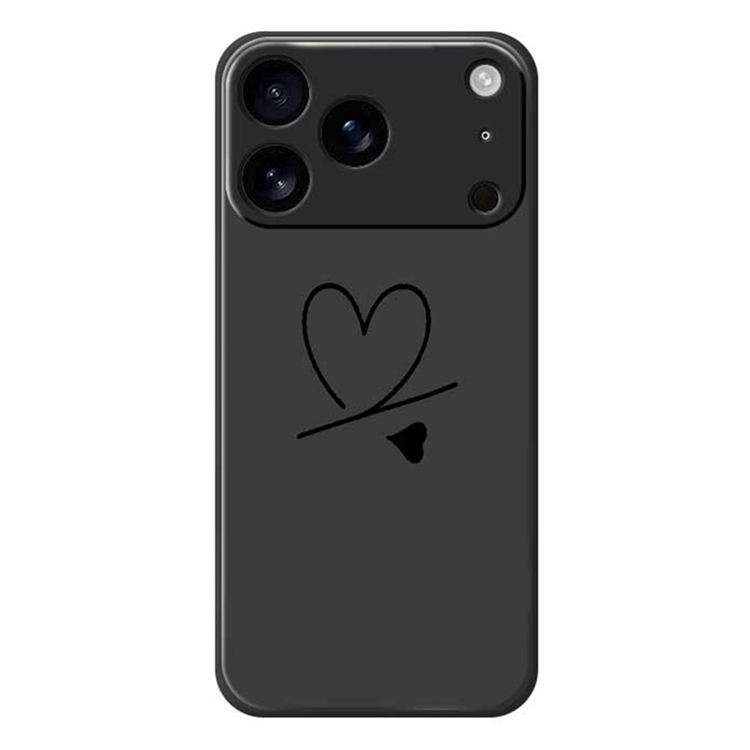 iPhone 17 Pro Mobilskal Love Pattern Printing Straight - Svart | 2353 | AlltMobil