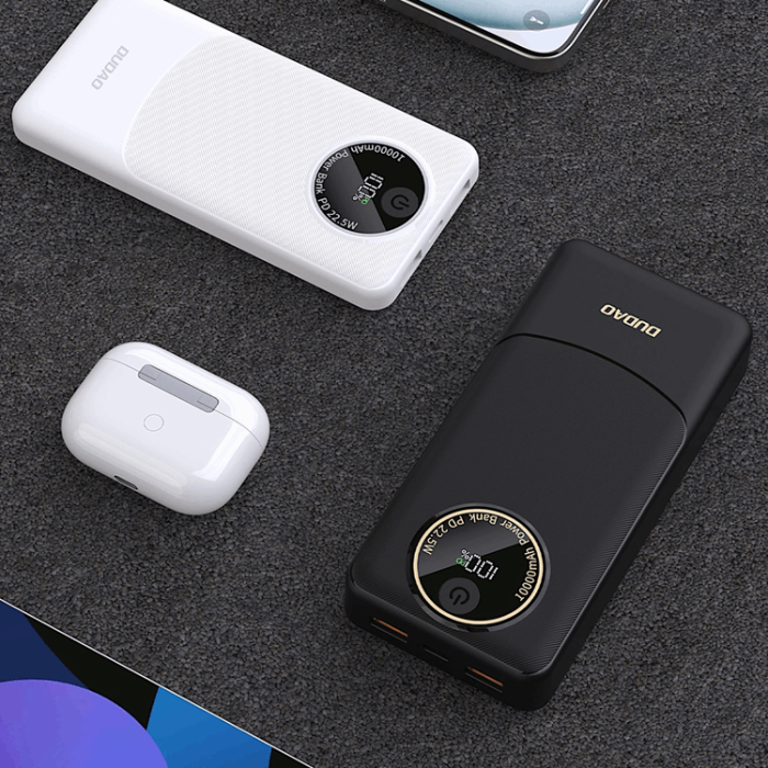 Dudao - Dudao Powerbank 10000mAh 22.5W K12 PD USB-A/USB-C - Svart