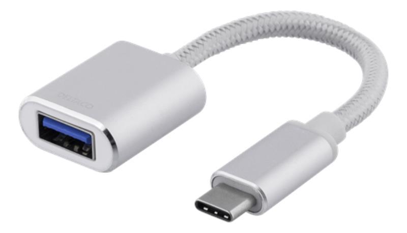 Deltaco USB-C Adapter 0.1m - Silver | 3541 | AlltMobil