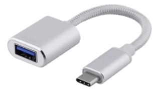 UTGATT1 - Deltaco USB-C Adapter 0.1m - Silver