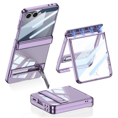 GKK - GKK Galaxy Z Flip 7 Mobilskal Magnetic Hinge Kickstand - Lila