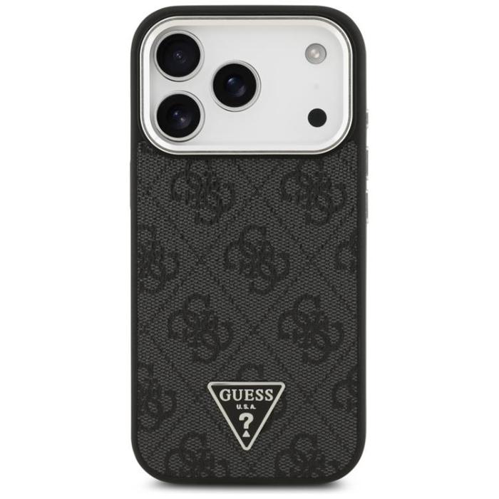 Guess - Guess iPhone 17 Pro Mobilskal MagSafe 4G Triangle Logo - Svart Silver