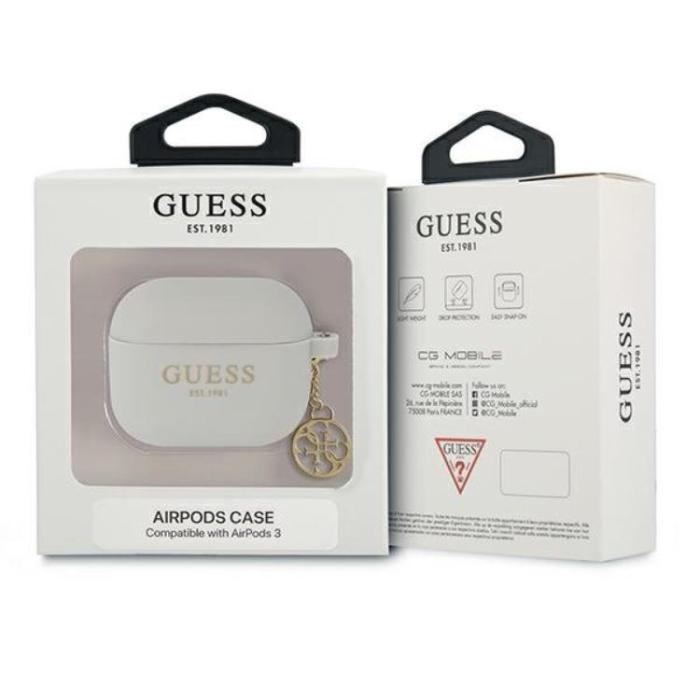 Guess - Guess AirPods 3 Skal Silicone Charm Collection - Grå