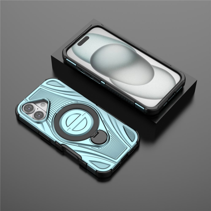 A-One Brand - iPhone 17 Mobilskal MagSafe Magnetic Kickstand - Baby Blå