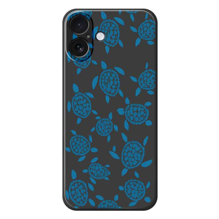 A-One Brand - iPhone 17 Mobilskal Turtle Pattern Straight Edge - Svart