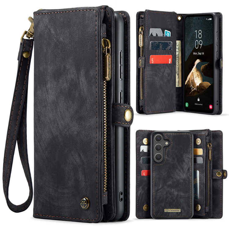 CASEME Galaxy S25 FE Plånboksfodral Detachable 008 - Svart | 2353 | AlltMobil