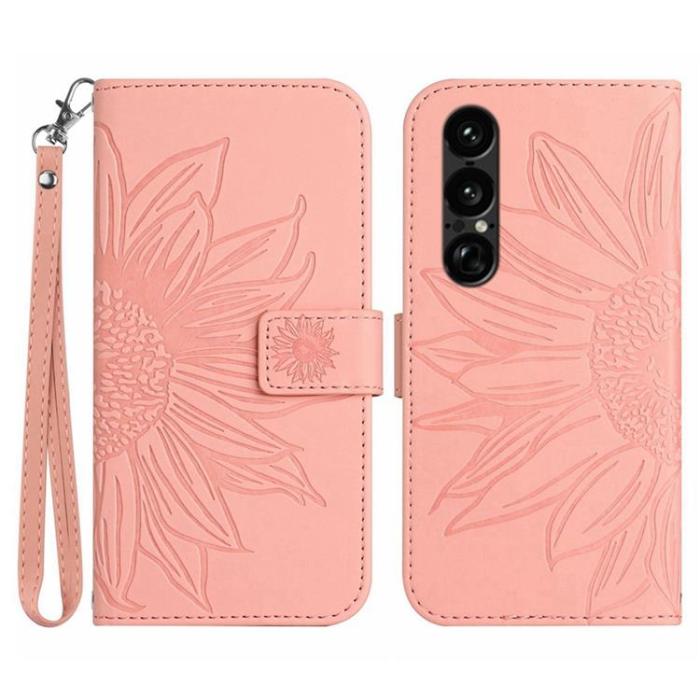 A-One Brand - Sony Xperia 1 VII Plånboksfodral Med Handledsrem - Ljusrosa