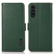 KHAZNEH - KHAZNEH Mobilfodral f&ouml;r Samsung Galaxy S26 Plus &Auml;kta l&auml;der RFID - Gr&ouml;n