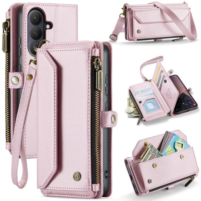 Caseme - CaseMe Mobilfodral för Samsung Galaxy S26 Plus Konstläder 10 kortfack - Rosa