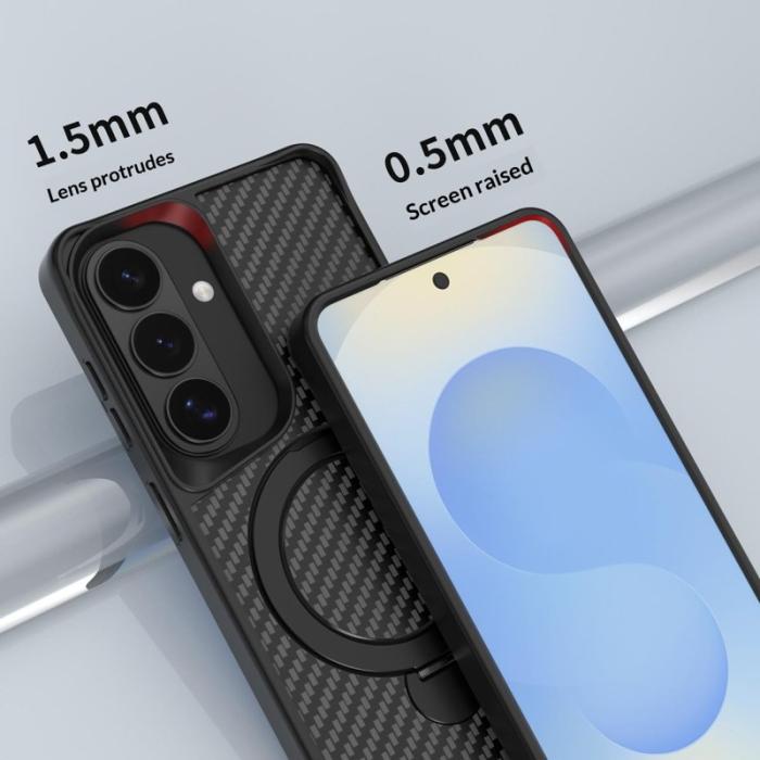 OEM - Mobilskal för Samsung Galaxy S26 Magnetiskt Kickstand TPU + PC - Brun