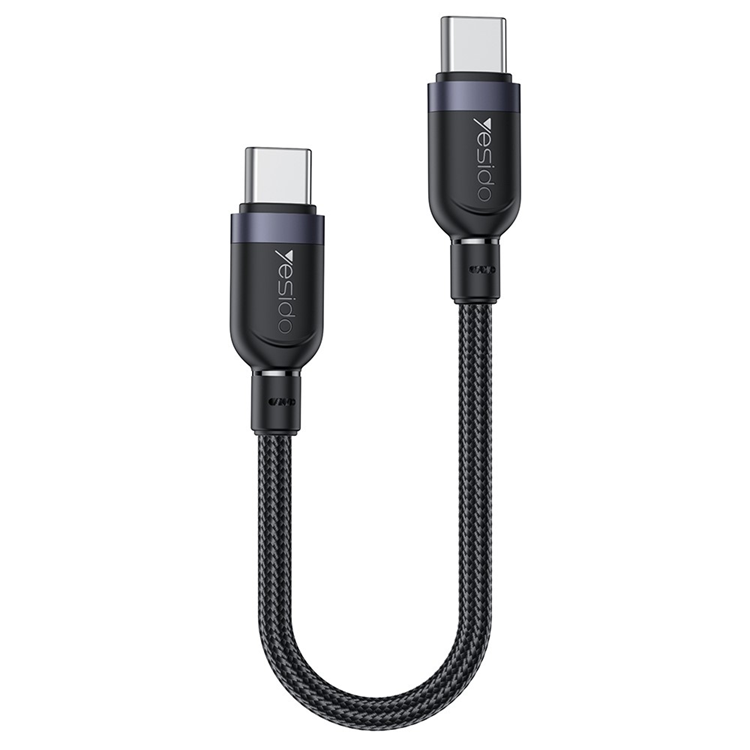 YESIDO USB-C - USB-C 60W Kabel 0.3m Cord - Svart | 3541 | AlltMobil