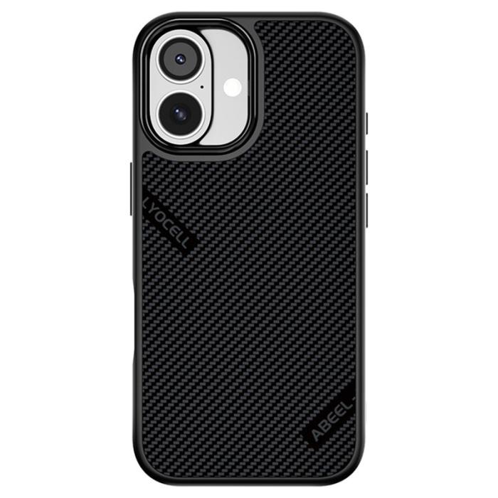 ABEEL - ABEEL CF-Lyocell Series Mobilskal till iPhone 17 MagSafe Microfiber Svart
