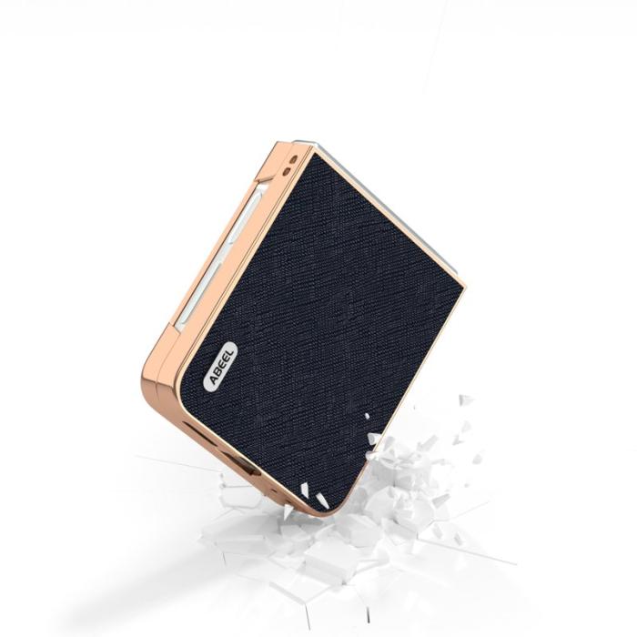 ABEEL - ABEEL For Mobilskal till Samsung Galaxy Z Flip7 FE 5G Blå Cross Textur
