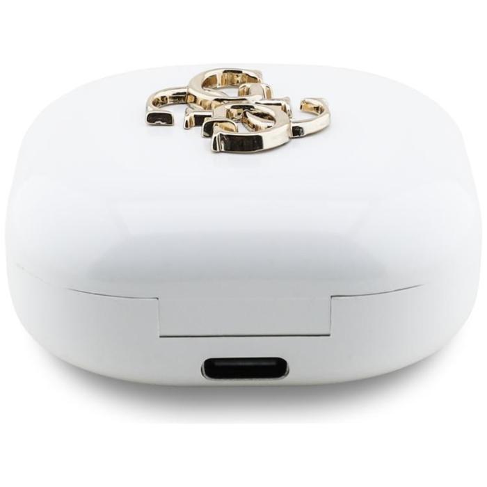 Guess - Guess TWS In-Ear Hörlurar Bluetooth 4G Metal Logo - Vit