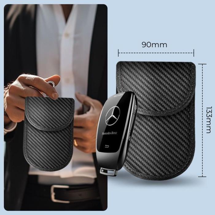 Tech-Protect - Tech-Protect RFID-blockerande nyckelfodral för keyless bilnyckel – Carbon Svart