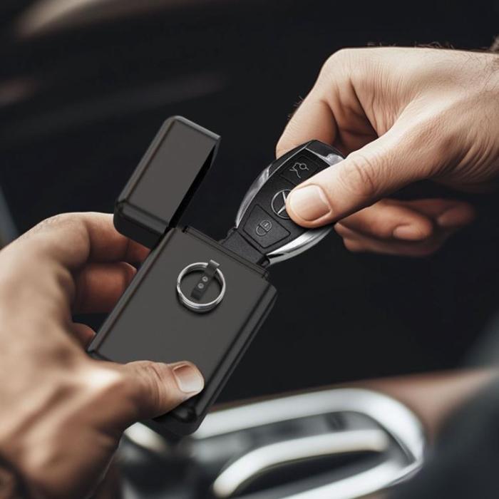 Tech-Protect - Tech-Protect RFID-blockerande Faraday-fodral för keyless bilnyckel – Svart