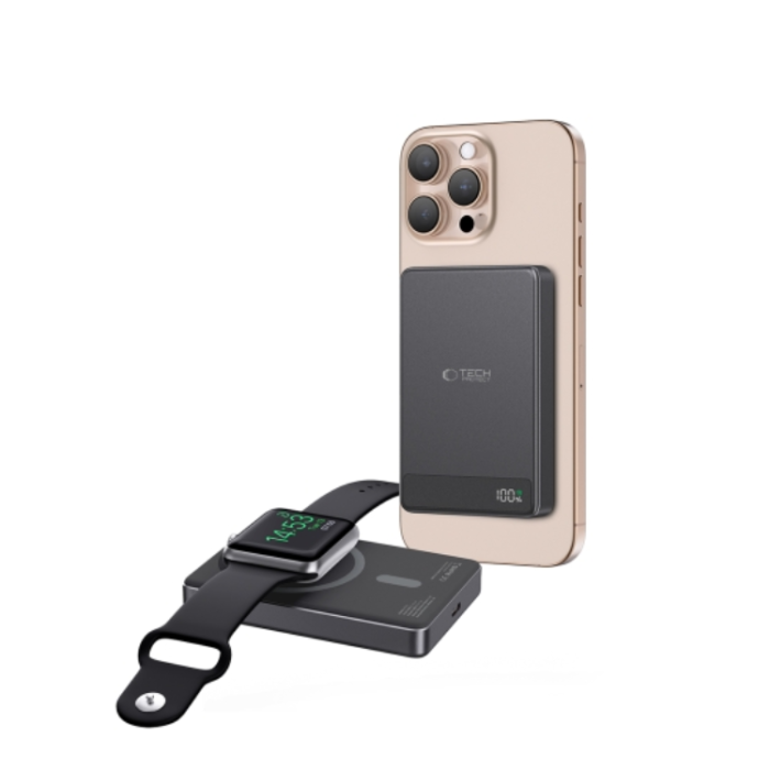 Tech-Protect - Tech-Protect Powerbank Magsafe 5000mAh LifeMag - Svart