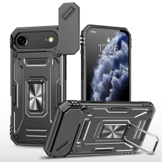 A-One Brand - iPhone 17 Air Mobilskal Kickstand Lens Lid - Svart