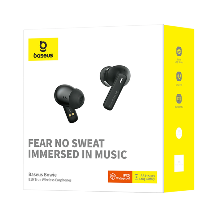 BASEUS - Baseus TWS In-Ear Hörlurar Bowie E19 - Svart