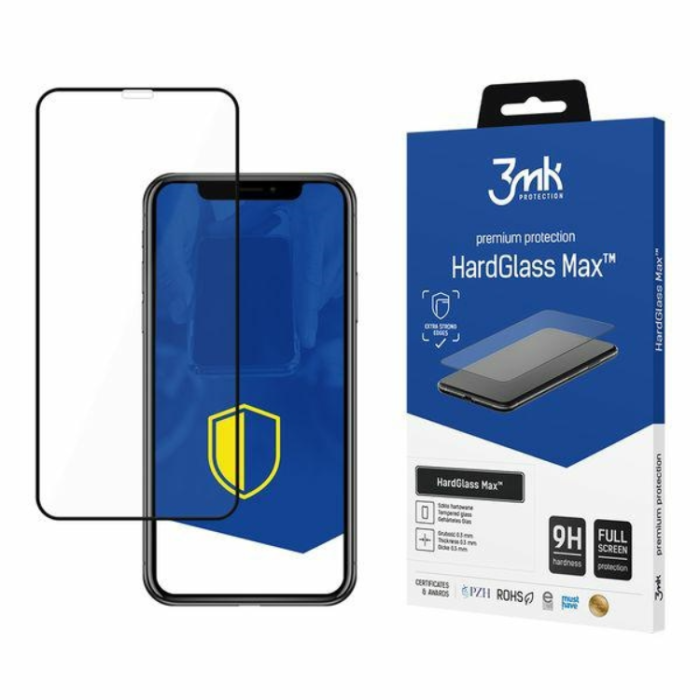 3MK - 3MK iPhone 11 Pro Max Härdat Glas Skärmskydd Max - Svart