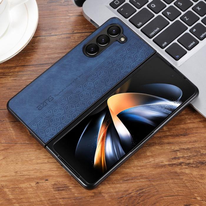 AZNS - AZNS Samsung Galaxy Z Fold5 Plånboksfodral Konstläder - Blå
