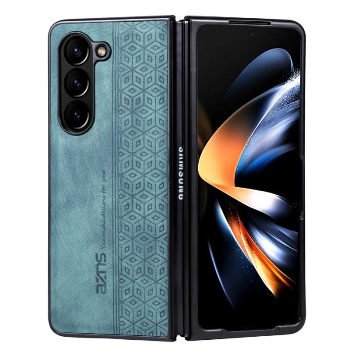 AZNS - AZNS Samsung Galaxy Z Fold5 Plånboksfodral Konstläder - Grön