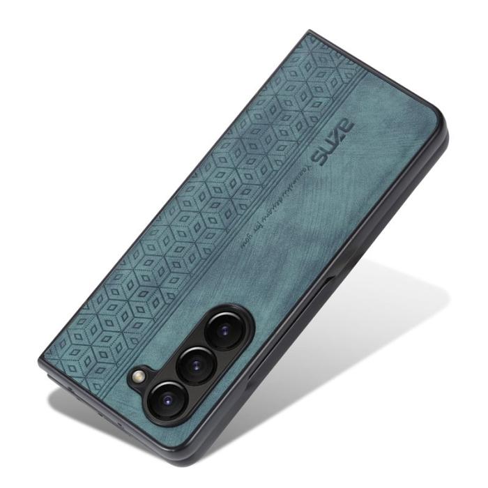 AZNS - AZNS Samsung Galaxy Z Fold5 Plånboksfodral Konstläder - Grön