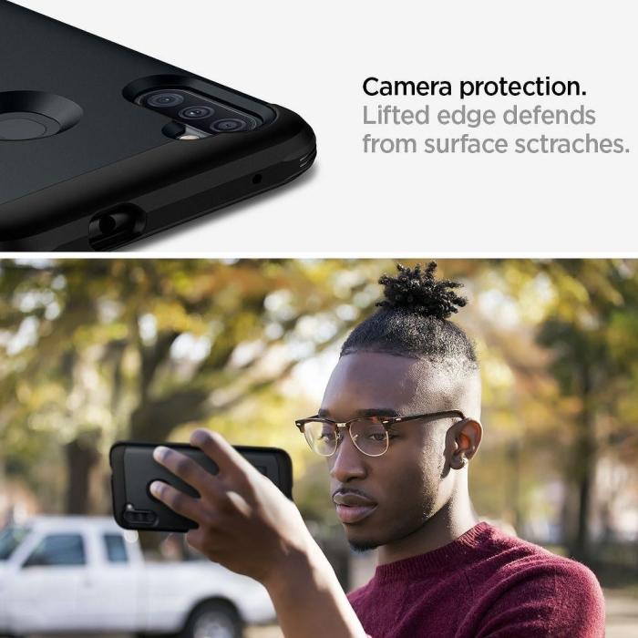 UTGATT1 - SPIGEN Tough Armor Skal till Samsung A11 metal slate