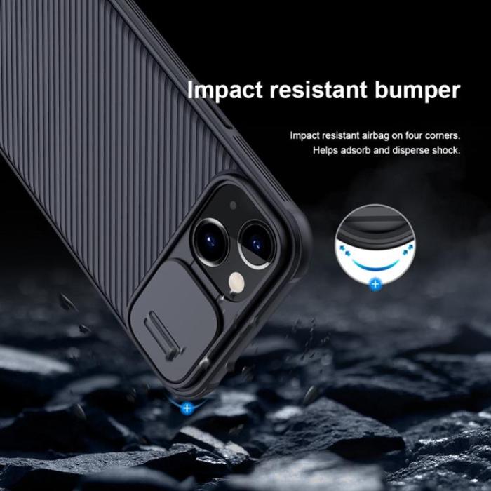 Nillkin - Nillkin iPhone 14 Plus Skal CamShield Pro - Grön