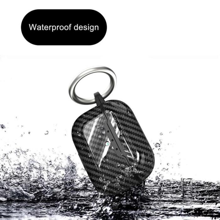 A-One Brand - AirPods Pro 2 Skal Carbon Fiber TPU - Grön