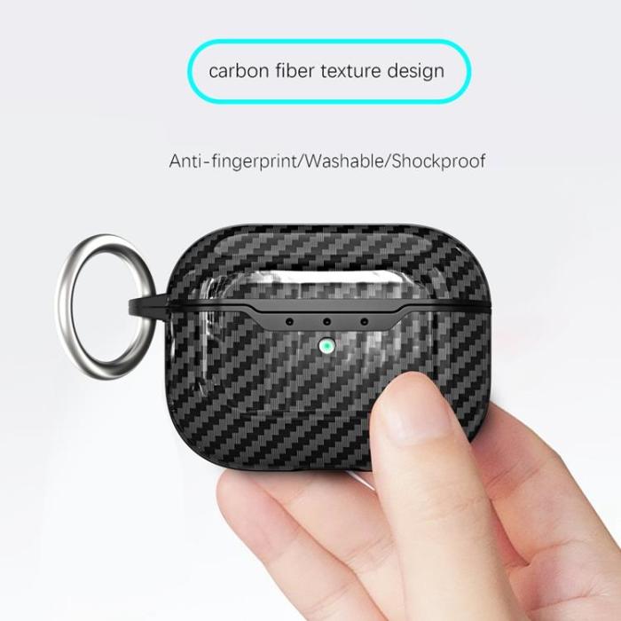 A-One Brand - AirPods Pro 2 Skal Carbon Fiber TPU - Grön