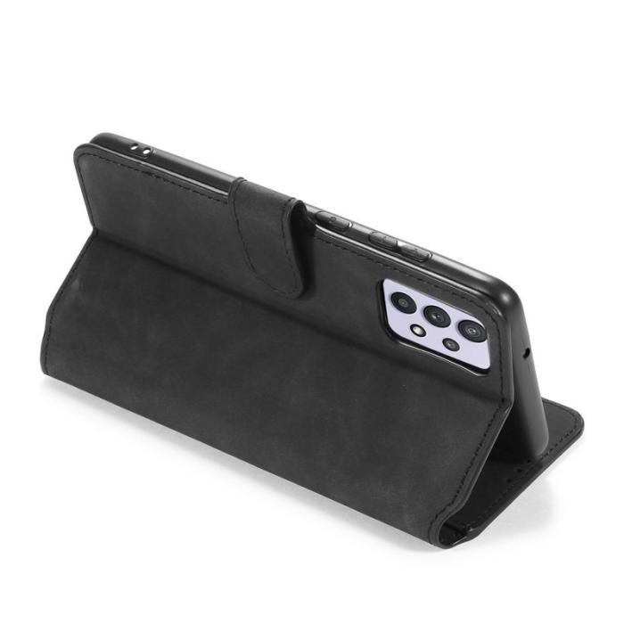DG.MING - DG.MING Retro Plånboksfodral Konstläder för Samsung Galaxy A32 5G - Svart