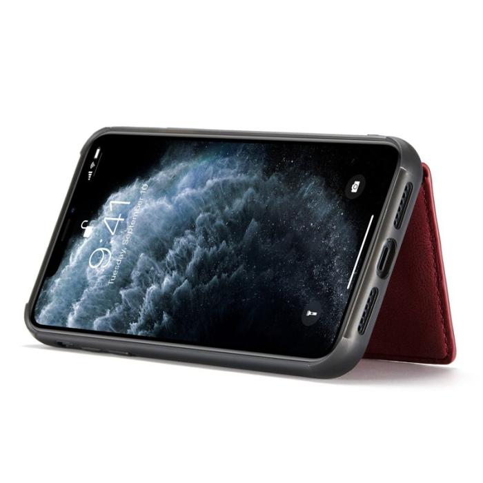 JEEHOOD - JEEHOOD iPhone 11 Plånboksfodral med avtagbar Röd