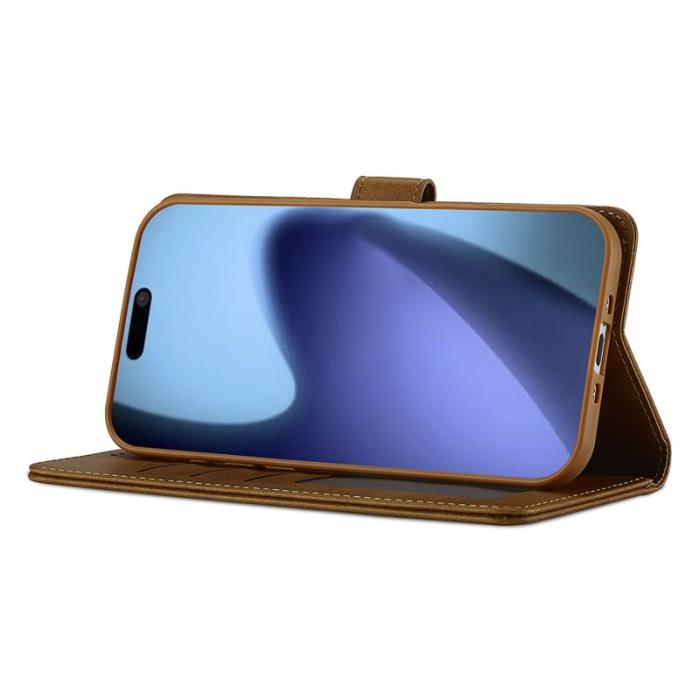 LC.imeeke - LC.IMEEKE iPhone Air Plånboksfodral Konstläder - Ställfunktion - Gul