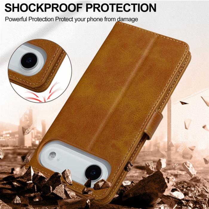 LC.imeeke - LC.IMEEKE iPhone Air Plånboksfodral Konstläder - Ställfunktion - Gul