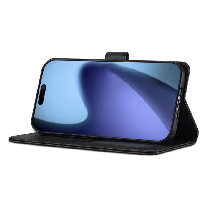 LC.imeeke - LC.IMEEKE iPhone Air Plånboksfodral Konstläder - Svart