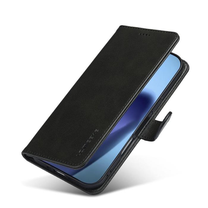 LC.imeeke - LC.IMEEKE iPhone Air Plånboksfodral Konstläder - Svart