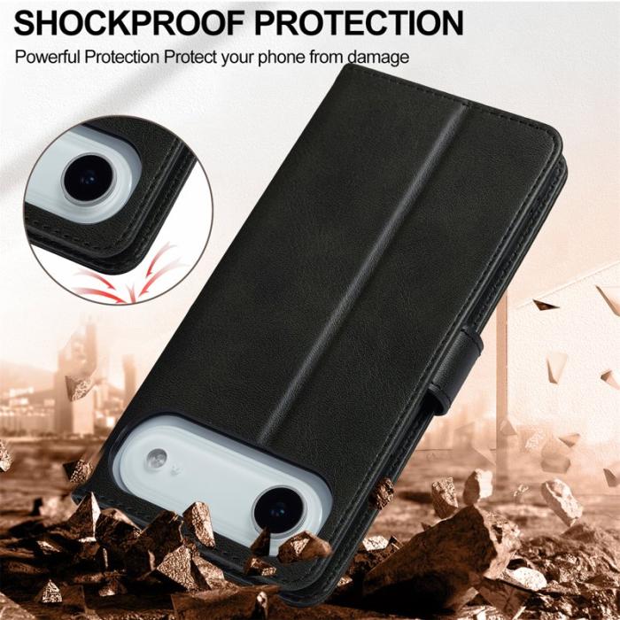 LC.imeeke - LC.IMEEKE iPhone Air Plånboksfodral Konstläder - Svart