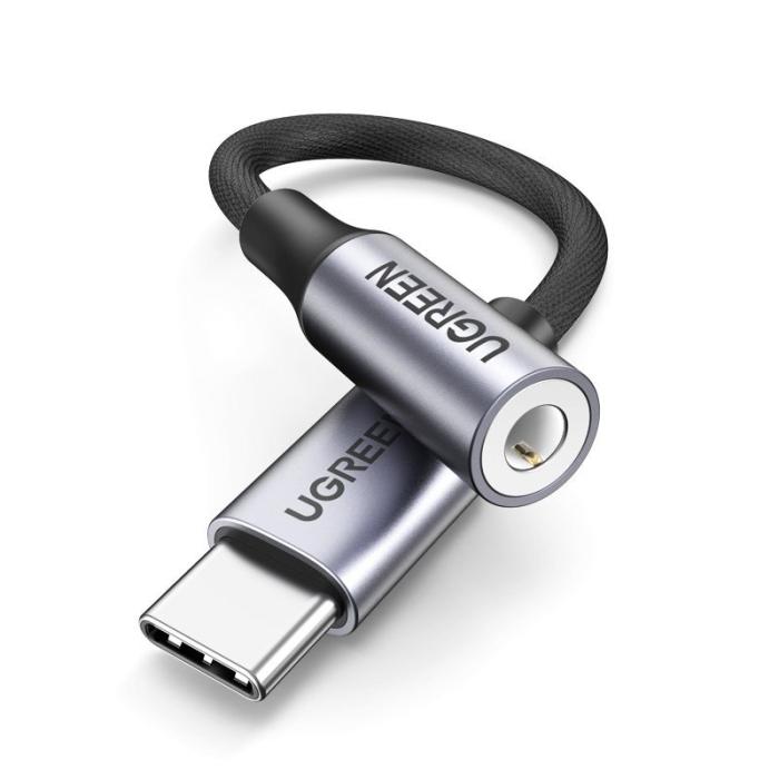 Ugreen - Ugreen USB-C Till Audio Adapter 10cm - Svart