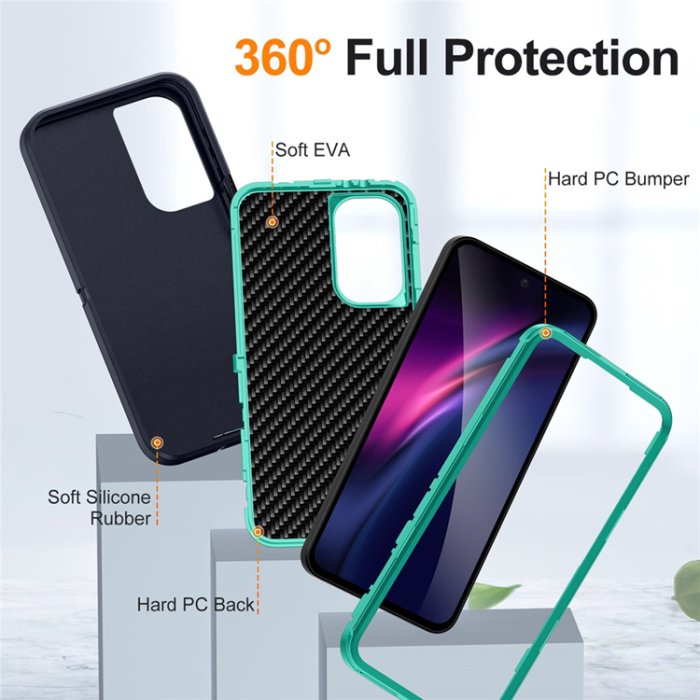 A-One Brand - Galaxy A56 Mobilskal Silikon EVA 3-i-1 Stötsäkert