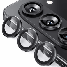 ENKAY - ENKAY Galaxy Z Fold 7 Kameralinsskydd Härdat Glas Metallring - Svart