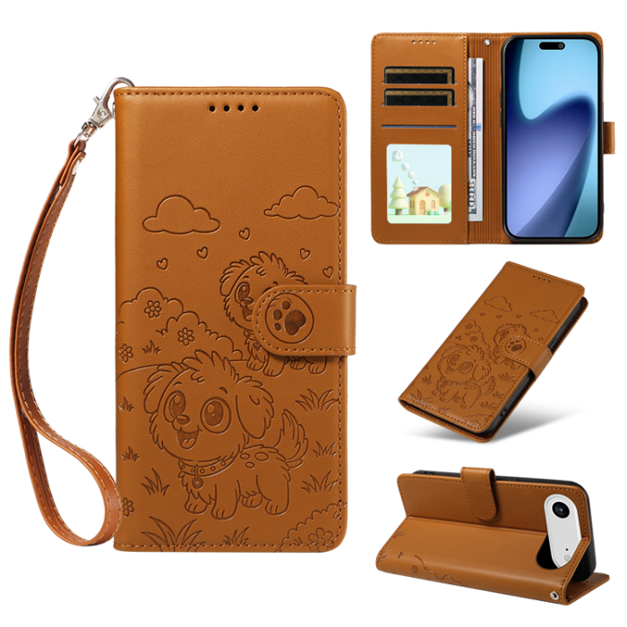 A-One Brand - iPhone Air Plånboksfodral RFID med handledsrem - Brun