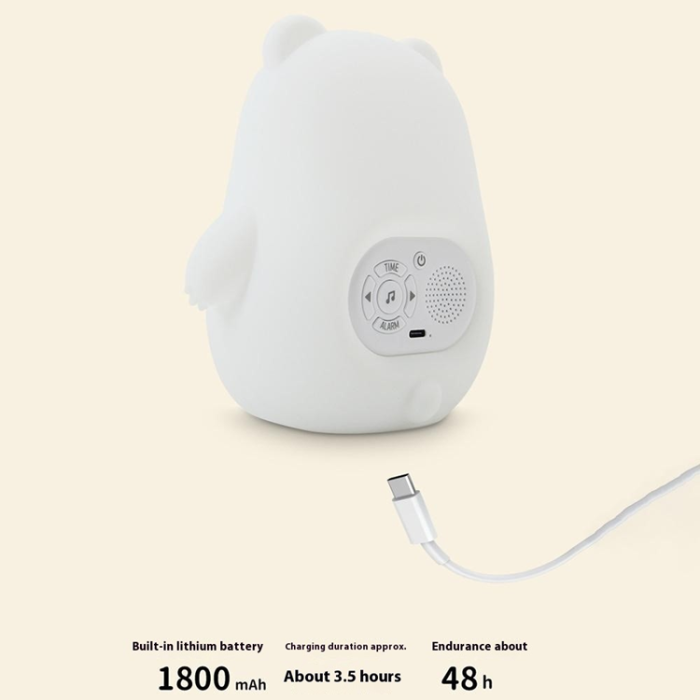 OEM - Väckarklocka med Nattlampa White Bear Tappkontroll JL-821