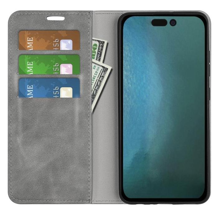 OEM - Folio iPhone 14 Pro Max Plånboksfodral - Grå