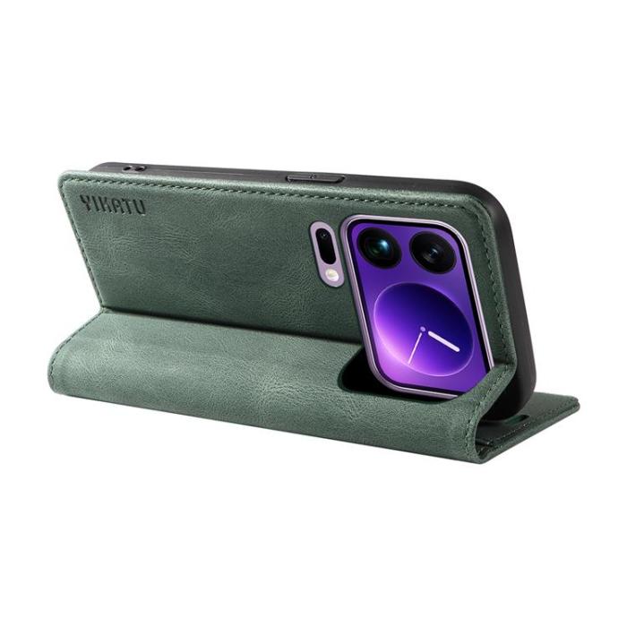 YIKATU - YIKATU Xiaomi 17 Pro Max Plånboksfodral Skin Touch - Grön