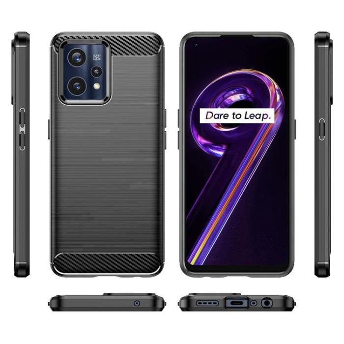 OEM - Carbon Realme 9 Pro Plus Skal Flexible - Svart